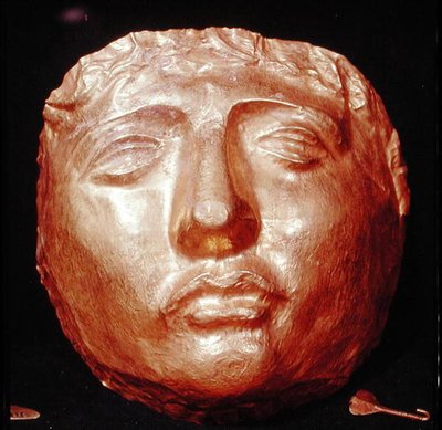 Funerary mask, from Ras-Shamra by Syrian Syrian